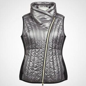 Calvin Klein Performance Asymmetrical Down Vest | Gunmetal Gray | Size XS
